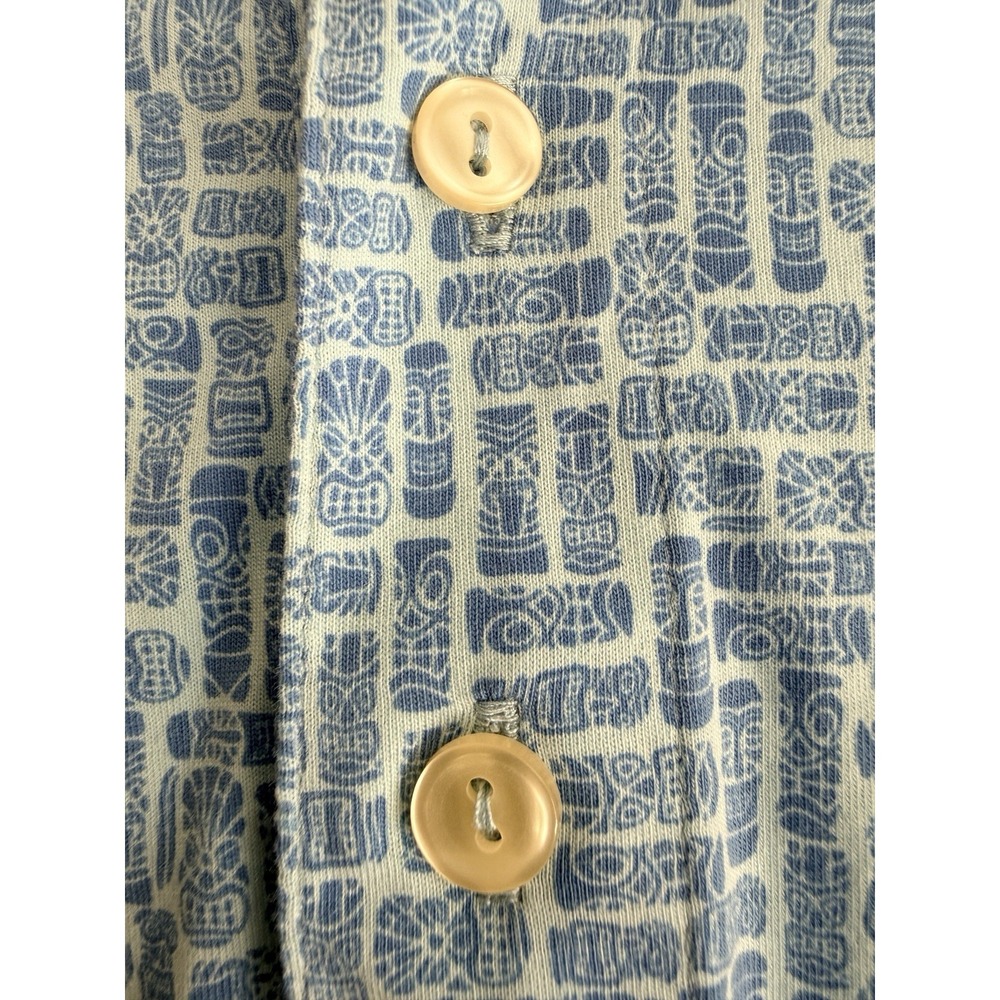 Peter Millar Seaside Polo XL Blue Tiki Resort Pima Cotton Luxury Golf Shirt - Picture 2 of 14